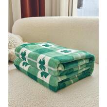 2026 Elegant Comfort Velvet Touch Ultra Plush Christmas Holiday Printed Fleece Throw/Blanket-50 X 60inch, (Reindeer), 50 X 60 Inch (W912) - 幸運格子三葉草 - 查看 6
