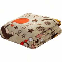 2026 Elegant Comfort Velvet Touch Ultra Plush Christmas Holiday Printed Fleece Throw/Blanket-50 X 60inch, (Reindeer), 50 X 60 Inch (W912) - 猴 - 查看 2