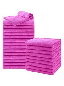 Microfiber Washcloths Towel And Face Cloths Pack Of 6/12/24, 12" X 12" Highly Absorbent And Soft Face Towels Wash Cloths For Bathroom, Gym, Hotel And Spa, Fast Drying Multi-Purpose Cleaning Cloth,Multi-Color-Size - Multicolor - View 2