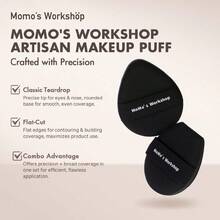 TATAMI Black  Puff Set (Flat + Egg Shape) Rubycell,Cushion Puff, Quick Flawless Foundation Application For Hydrating Liquid ,2pcs Foundation Sponge With Case,38053298 - 黑色 - 查看 6