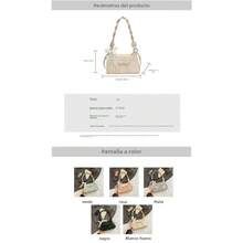 Bolso cruzado para mujer diseño exclusivo colores llamativos estilo retro versátil bolso de mano pequeño bandolera bolso de hombro - Rosa - Ver 5