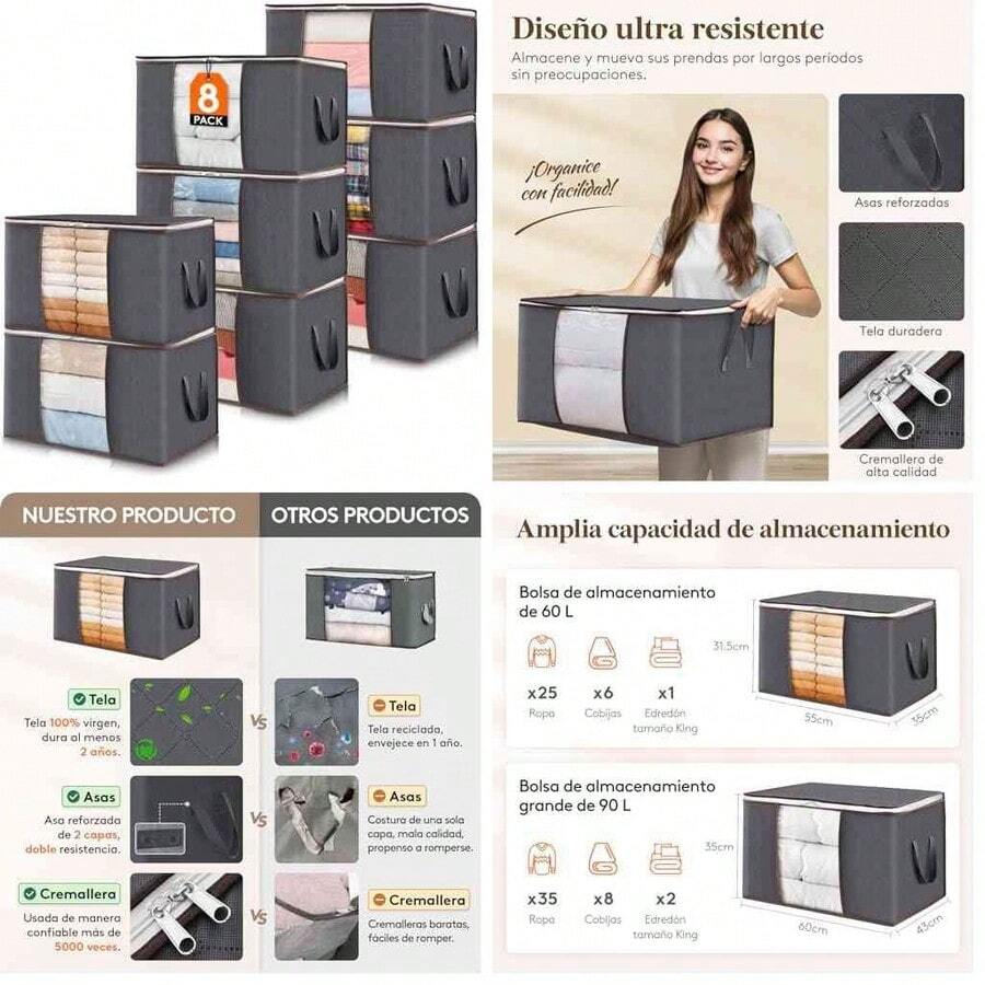 Fabric Storage - 8+60l - View 1