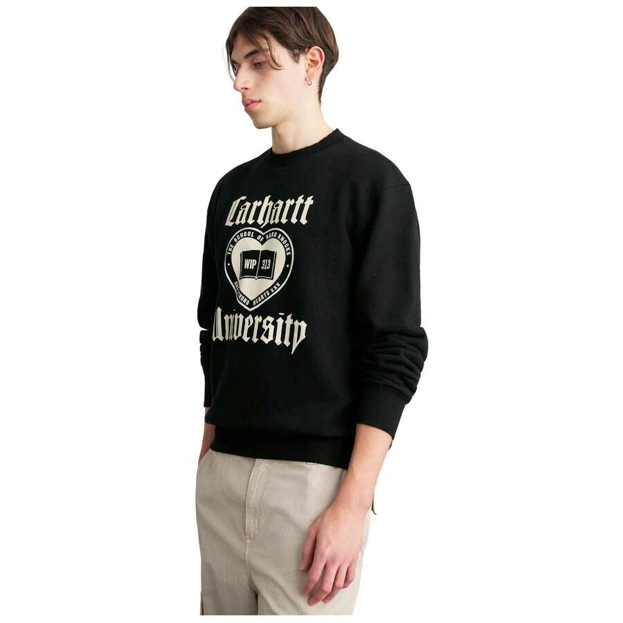 Carhartt Wip Sweatshirt I035642_89XX For Man In Color Black - الأسود - مشاهدة 1