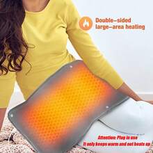 USB Powered Heating Pad, Suitable For Hands, Feet And Waist, Portable Warmer, USB Interface Electric Heater, Graphene Electric Hand Warmer, USB Hand Warmer Shawl For Winter Office Home Use, Suitable For Home, Office And Car, Perfect Gift - Multicolor - View 7