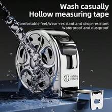 1pc Mini Keychain Tape Measure 78.74 Inch Steel Tape Measure Delicate Small Steel Ruler, Metric & Lmperial Dual Scale,Multi Purpose Steel Tape Measure Gift Ruler - 銀色 - 查看 3