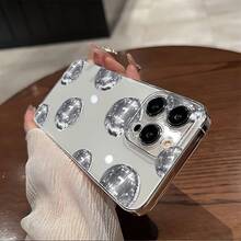 Funda de Teléfono: Funda de Teléfono Transparente con Patrón de Bolas Brillantes Plateadas Impresión UV para iPhone 16/ 16Plus/ 16Pro/ 16ProMax 13/ 13Pro/ 13ProMax 12/ 12Pro/ 12ProMax 11/ 11Pro/ 11Pro Max 7/ 8 X/ Xs - Estilo 1 (1 pieza) - Ver 6