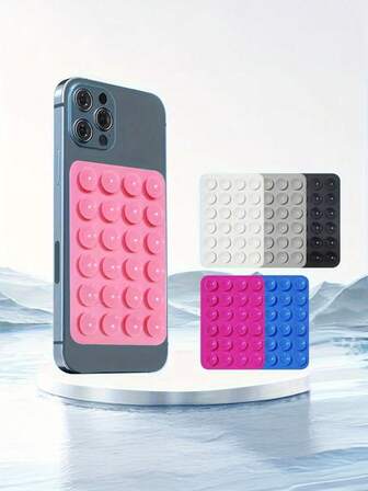 [Silicone Phone Mount] Hands-Free Silicone Suction Cup Phone Case Mount | Double-Sided, Strong Grip Holder For Selfies & Videos, For IPhone & For Android - Durable Adhesive Silicone Stand, Shower-Friendly, Ideal For Video Recording & Photography