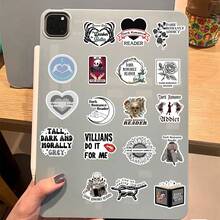 50pcs Dark Romance Novel Stickers, Suitable For Kindle Adult E-Readers, Sexy Bookworm Reading Stickers, Can Be Stuck On Kindle Covers, Water Bottles, Laptops And Other Book Accessories, Gifts For Book Lovers, Romantic Novel Stickers, Fashionable INS Reading Stickers, Bookworm Supplies Scrapbook Supplies Scrapbook Stationery - Multicolor - View 5