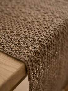 Cirelle 1 件波西米亚风格桌旗 Macrame 桌旗，适用于家居装饰，奶油色和棕色 Macrame 桌旗带流苏，适用于波西米亚风格餐厅卧室装饰、乡村新娘送礼会、农舍乡村风格桌旗、餐垫、感恩节圣诞节家居装饰（多种尺寸可选） - 卡其色 - 查看 6