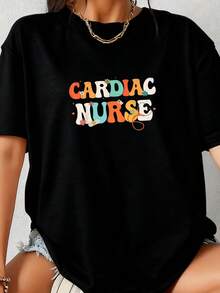 Cute Cardiac Nurse Apparel For Cardiac Nurse, Cardiac Nurse T-Shirt - Black 3 - View 1