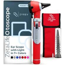ZetaLife Otoscope - Ear Scope With , Ear Infection Detector, Piercing Kit Ear Cleaning Kit Tools Ear Cleaner  Pocket Size (Red Color),38014851 - Red - View 1