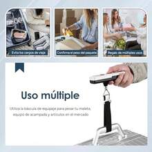 OpenHi Travel Inspira Bscula de Equipaje Sin Pilas 50kg/110lb Porttil de Mano con Pantalla LCD Grande, Funcin Tara, Aviso de Sobrecarga, Correa Resistente y Diseo Compacto para Viajes - blanco-nuevo - Ver 8