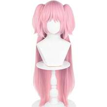 Mado-Ka Cosplay Wig 37.4'' Long Straight Pink Anime Ponytail Wig With Bangs Pink Pigtails Wigs For Women Halloween Party Costumes,37994636 - 粉色 - 查看 1