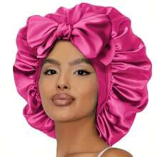 Slip-On Hair Cap With Adjustable Shoulder Straps, Hair Tie, And Cap For Women With Natural Curly Hair - 粉色 - 查看 5