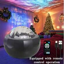 1pc 7-Color Northern Lights Atmosphere Lamp - Dreamlike Northern Lights Projection Lamp, Bedroom Starry Sky Projection Romantic Night Light, Multiple Lighting Modes, Remote Control, Suitable For Party Decor, Date Venue, Home Decor - Multi-color light - View 9