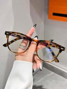 1 Pair Fashionable Non-Prescription Glasses, Cute & Versatile For Daily Life, Office, Reading, TV Watching, Gaming, Phone Decoration