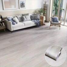 1卷自粘木纹加厚地板贴纸 | 可移除即撕即贴 | 适用于厨房/卧室/客厅地板和墙面装饰 | 复古美学升级 | 家具翻新解决方案，适用于桌子、衣柜、书柜和壁龛，房间装饰，家居装饰 - 彩色 - 查看 17