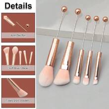 10Pieces Beadable  Brushes Diy  Comestic Brushes Beaded Brushes Kit For DIY Beaded Eyeshadow Brush (Beadable  Brushes-10pieces=2Sets)-Rose Gold,38051945 - 金色 - 查看 5