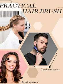 1/Double-Sided Edge Control Comb - A Pointed-Tail Styling Comb Designed For Salon Professionals, For Coloring And Curl Control (Travel-Friendly Styling Tool) - trắng - Xem 9