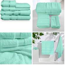 Leoon Polyblanc - Juego de 6 Toallas de Microfibra de Secado Rpido para Bao, Gimnasio y Manos | Toallas de Bao Grandes, Toallas para Gimnasio y Toallas para Manos en un Juego de Bao (Gris) - gris - Ver 14