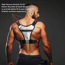 Fitdom - Paquete de pecho deportivo inspirado en la táctica. Bolsa de pecho para hombre con soporte para teléfono integrado. Este chaleco EDC Rig Pouch es perfecto para entrenamientos, ciclismo y - A - Ver 5