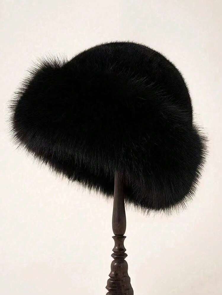 1 Peça Gorro de Inverno Fofinho Feminino, Estilo Coreano Europeu e Americano, Gorro Quente, Cor Sólida Fofa e Versátil, Design Reforçado - Multicolorido - Visão 34