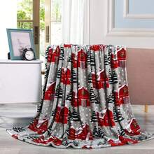 2026 Elegant Comfort Velvet Touch Ultra Plush Christmas Holiday Printed Fleece Throw/Blanket-50 X 60inch, (Reindeer), 50 X 60 Inch (W912) - 雪穀倉 - 查看 1