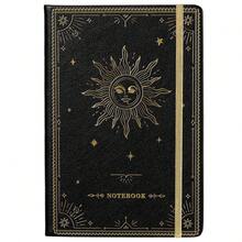 Caiet/Jurnal clasic cu copertă cartonată - Hârtie premium din piele ecologică groasă, cu buzunare și pagini divizoare, cutie cadou, șnur de fixare, mare, 144 de pagini, grilă - Multicolor - Vizualizare 1