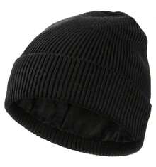 Winter Beanie For Men Women, Fleece Lined Beanie Soft Warm Knit Hat Ski Stocking Cuffed Cap - màu đen - Xem 8