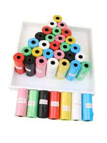 10 Rolos/150 Sacos Sacos para Dejetos de Animais de Estimação, Contém Efetivamente os Odores, Design à Prova de Vazamentos, Adequado para Limpeza de Dejetos de Gato/Cachorro e Limpeza Doméstica - Multicolorido - Visão 3