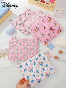 Disney Stitch Makeup Bag  Cosmetic Bag Officially Licensed  Make Up Bags Travel Accessories Stitch Gifts Cartoon Mouse Makeup Pouch Foam Quilted Brushes Bag Makeup Clutch Bag Cute Travel Cosmetic Bag Large Capacity Lipstick Bag With Zipper  &  Stitch Toiletry Bag - Multicolor - View 2