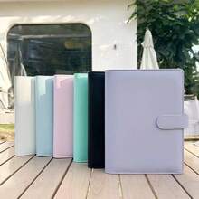 A5 馬卡龍 3吋 5吋相簿，拍立得卡片相簿，活頁筆記本，適合偶像粉絲、拍立得使用者、卡片收藏家、學生、上班族、文具愛好者，學校用品 - 彩色 - 查看 2