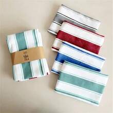 1pc Cotton Woven Tea Towel, Home Kitchen Dining Napkin, Kitchen Cleaning Cloth - Multicolor - View 5
