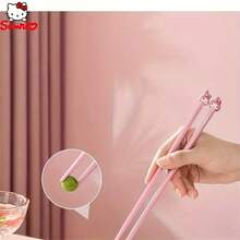 (Authorized) Sanrio 2pcs Hello Kitty Chopsticks, Yuguigou New Single Pack For Home Use, Meileti Split Meal Anti Slip Couple Cartoon High Appearance, Suitable For Family Travel And Dining (Slight Difference Between The Actual Product And The Picture) - Multicolor - View 8