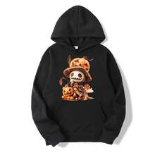 Hoodie Men's Fashion Printed Long-Sleeved Sweatshirt Harajuku Streetwear Hooded Jumper - Grey - View 1