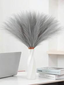 10/20/30 Peças Grama de Pampa Artificial, Decoração Boho Pampa, Encher Vasos, Decoração Doméstica Moderna Plantas Falsas, Decoração de Casamento, Decoração de Jardim, Decoração de Primavera, Decoração de Quarto - Cinza Claro - Visão 1