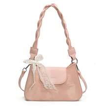 Bolso cruzado para mujer diseño exclusivo colores llamativos estilo retro versátil bolso de mano pequeño bandolera bolso de hombro - Rosa - Ver 1