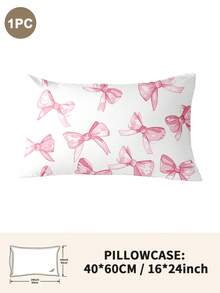 Bộ 1/2/4 vỏ gối bằng polyester họa tiết nơ dễ thương (không bao gồm ruột gối), mềm mại và thoải mái, phù hợp cho mọi mùa. - Nhiều màu - Xem 31