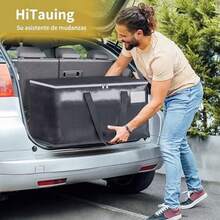 OpenHICajas Mudanza, 8PCS Cajas de Almacenamiento, Bolsas de Mudanza de Gran Capacidad, Cajas para Mudanza con Asas Reforzadas y Bolsillo para Etiquetas, Plegable Organizador de Ropa para Mudanza(Gris) - gris - Ver 8