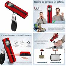 OpenHi Travel Inspira Bscula de Equipaje Sin Pilas 50kg/110lb Porttil de Mano con Pantalla LCD Grande, Funcin Tara, Aviso de Sobrecarga, Correa Resistente y Diseo Compacto para Viajes - blanco-nuevo - Ver 1