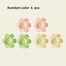 2pcs/6pcs Silicone Sink Overflow Hole Plug - Flower Shaped Overflow Stopper, Easy To Install, Suitable For Kitchen And Bathroom Sinks, Prevents Water Overflow And Clogging - Multicolor - View 11