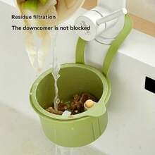 Cesta de drenaje de fregadero con autolimpieza y base extraíble - Cesta de drenaje de cocina de plástico ABS resistente, diseño plano para lavavajillas y fácil limpieza para fregadero, escurridor de platos de fregadero, drenaje y colador de fregadero - Verde - Ver 5