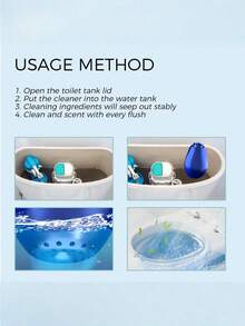 Automatic Toilet Cleaner, Long-Lasting Fragrance Blue Toilet Cleaning Tool, Suitable For Tank And Toilet, Powerful Cleaning, Easy To Use, Cleaning Supplies, Home Goods