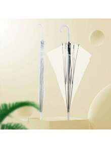 2 Pieces Wedding Season Transparent Umbrellas, Long-Handled Umbrellas, Popular Photo Spots, Transparent Umbrella Decoration Props, Straight Handles, Fresh And Cute Rainy Season High-Appearance Level Umbrellas,Spring Summer Picks,Brides Maid Gifts,Room,Bedroom Decor,Beach,Travel,For Men,For Women,Vacation,Women's Day,Travel Essentials,Wedding Favours,Y2k,Bedroom,Car Accessories Women,Kitchen Deccorcute Stuff - Multicolor - View 4