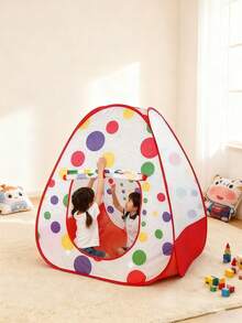 1pc Wave Dot Children's Tent, Suitable For Boys And Girls Indoor And Outdoor Use, Children's Play Themed House, Indoor And Outdoor Play House, Imagination-Inspiring Role-Playing Game Time, Best Birthday And Holiday Gift - Multicolor - View 6