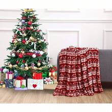 2026 Elegant Comfort Velvet Touch Ultra Plush Christmas Holiday Printed Fleece Throw/Blanket-50 X 60inch, (Reindeer), 50 X 60 Inch (W912) - 雙鹿 - 查看 4