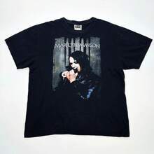 Vintage 90s Marilyn Manson T-Shirt XL Band Heavy Metal Goth Grunge - 黑色 - 查看 6