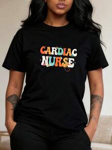 Cute Cardiac Nurse Apparel For Cardiac Nurse, Cardiac Nurse T-Shirt - Black 3 - View 2