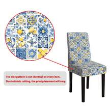 4/6/5/7 Piezas Juego de Mantel y Fundas de Silla con Estampado, 4 Piezas (4 Fundas de Silla), 6 Piezas (6 Fundas de Silla), 5 Piezas (1 Mantel + 4 Fundas de Silla), 7 Piezas (1 Mantel + 6 Fundas de Silla), Adecuado para Interiores/Exteriores, Reuniones en el Hogar, Decoración de Mesa y Silla para Fiestas, Reutilizable - Multicolor - Ver 7
