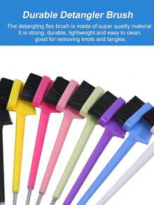 1/Double-Sided Edge Control Comb - A Pointed-Tail Styling Comb Designed For Salon Professionals, For Coloring And Curl Control (Travel-Friendly Styling Tool) - trắng - Xem 7